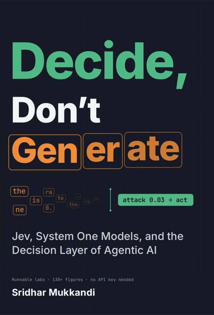 Cover of Decide, Don't Generate by Sridhar Mukkandi